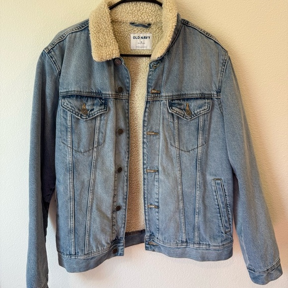 Old Navy Sherpa Lined Denim Jacket - Picture 2 of 9